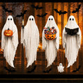 4PCS Large Halloween Ghost Window Clings Static Stickers Witch Bat Decor