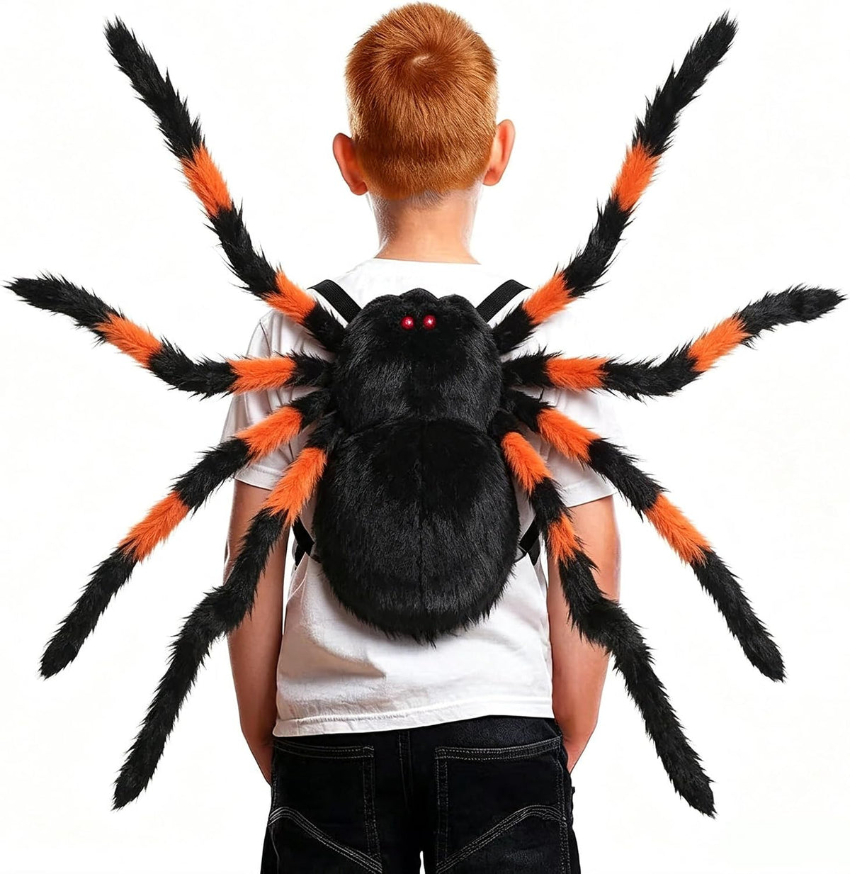Halloween Spider Backpack Costume Prop Giant Spooky Wearable Decoration Orange