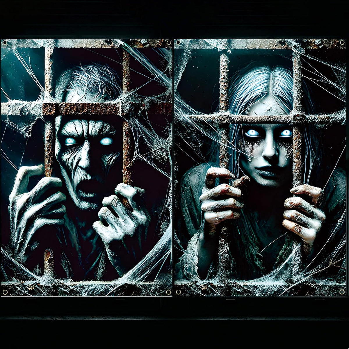 Halloween Window Decorations Outdoor Indoor Scary Horror Party Decor 31x47 inch