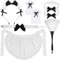 6 Pcs Maid Costume Accessories Set - Halloween Dress Up Outfit for Women