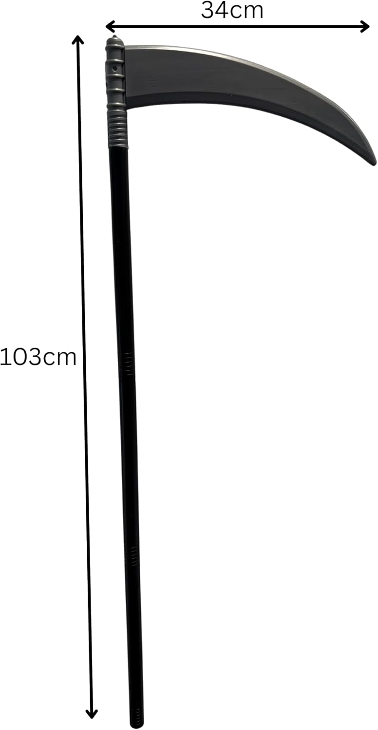 Halloween Grim Reaper Scythe Prop Fancy Dress Costume Accessory Death Cosplay 10
