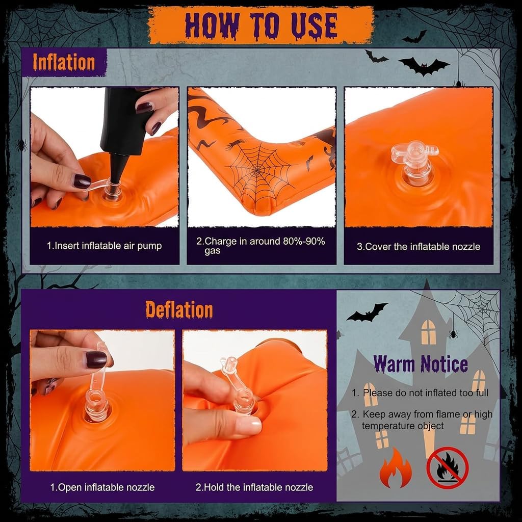 23 Pcs Halloween Photo Booth Props Inflatable Frame Party Accessories Kit