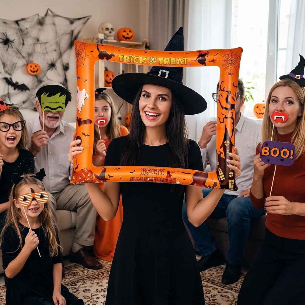23 Pcs Halloween Photo Booth Props Inflatable Frame Party Accessories Kit