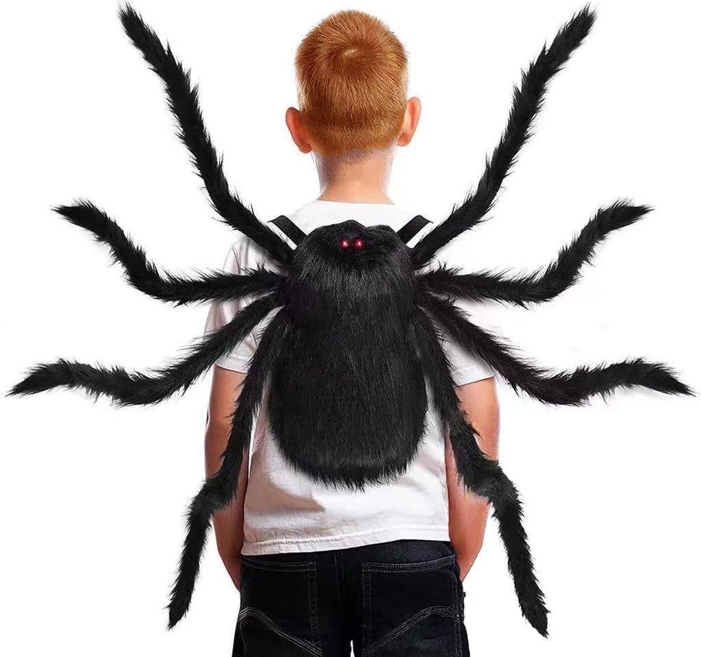 Halloween Spider Backpack Costume Prop Giant Spooky Wearable Decoration Orange